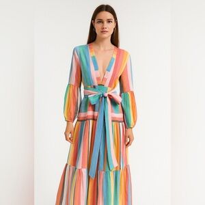 Billabong Blue and Pink Plunge Sundress
